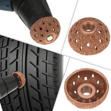 Tire Repair Patch Tools Kit, Tire Tungsten Carbide Buffing Wheels, Includes 42mm Tungsten Steel Buffing Wheel, Tire Patch Roller, And Scraping Cutter - A - View 3