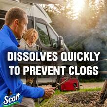 Scott Rapid-Dissolving Toilet Paper For RVs & Boats – 4 Double Rolls (231 Sheets/Roll), Septic-, Clog-Free, 1-Ply - 1 - Xem 9