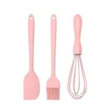 3pcs Heat-Resistant Silicone Baking Set, Including Spatula, Basting Brush, And Hand Whisk, Suitable For Home Baking - Multicolor - View 14