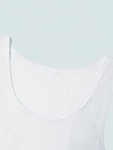 Modcrash Camiseta de tirantes de hombre de verano casual con estampado de letras y palmeras, ideal para la primavera y el verano - Blanco - Ver 5