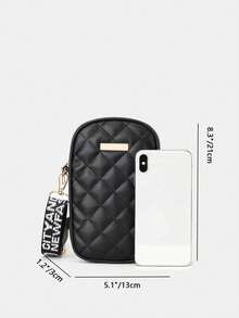 一套学生休闲可爱卡通斜挎包，包含零钱包、绗缝刺绣手机袋和化妆包，配有可调节肩带，小巧便携，适合日常使用，是馈赠佳品。 - 手機包 - 查看 4