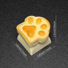 一套动物主题键帽，包含可爱的猫爪和熊图案，卡通风格键帽，适用于游戏和办公键盘，独特的节日礼物 - 彩色 - 查看 3