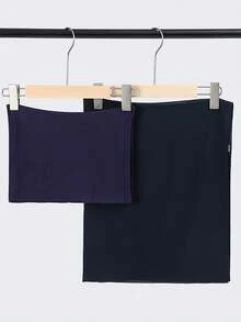 Bộ 2 món khăn choàng và mũ cho nữ, mũ lót đa năng, khăn trùm đầu Hijab, áo Abaya kiểu Trung Đông, mũ lót co giãn, khăn voan chiffon, trang phục thường ngày. - 2#màu xanh hải quân - Xem 3