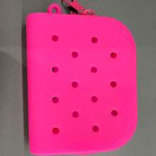 1 PC Single Silicone Keychain Wallet | Cartoon Themed, Zippered, Girl'S Novelty Key Chain, Card Holder With Ring Buckle, Suitable For Hand Washing - Multicolor - View 9