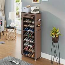 BANBERS 6/8/10 Tier Shoe Rack With Dustproof Cover Shoe Shelf Storage,Portable Shoe Shelf With Nonwoven Fabric Cover For Closet Hallway,Bedroom,Entryway,Grey - 8 lớp màu xám - Xem 7
