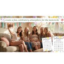 50件春季花卉主题婴儿派对游戏，绽放宾果寻找宾客游戏，性别揭晓游戏，花卉婴儿派对装饰 - 查看 7