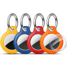 4 Peças Capa Protetora RFUNGUANGO para AirTag, Suporte de Chaveiro AirTag Adequado para Crianças, Animais de Estimação, Bagagem, Mochilas, Chaves (Amarelo, Laranja, Azul, Vermelho) - Multicolorido - Visão 3