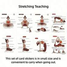 32pcs Yoga Pose Guide Cards, Basic Yoga Pose Practice Cards, Stretching Tutorial - Multicolor - View 6