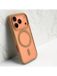 Neue Luxus Transparente Magnetische Kabellose Lade Handyhülle, Geeignet für iPhone 17 16 Pro Max Air Plus 15 14 13 12 Pro Max 11 17Promax 17Pro 17Air Stoßfeste Weiche Stoßstange Harte Acryl Rückseite Transparente Abdeckung - Gold - Übersicht 2