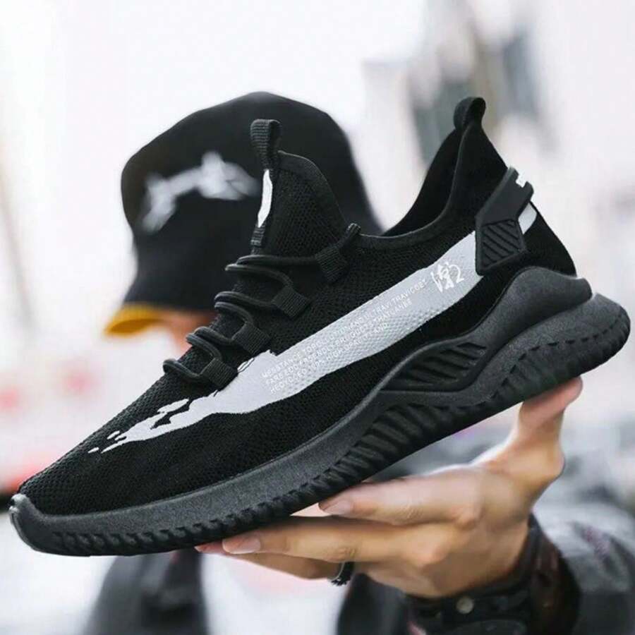 Zapatillas deportivas transpirables para hombre - Negro - Ver 1