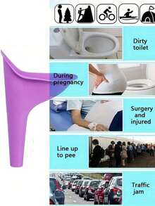 5/10pcs Reusable Portable Female Urinal For Privacy Protection - Mauve Purple - View 7