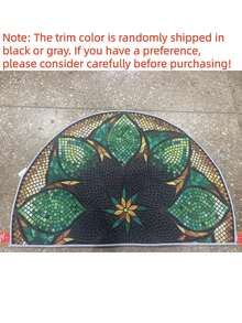 1 tấm thảm hình bán nguyệt, giống như tranh khảm, thảm chùi chân trong nhà, thảm chùi chân in, thảm xanh, thảm trải sàn, thảm trải sàn, thảm chào mừng, thảm có thể giặt được, thảm chùi chân trước, thảm chùi chân trong nhà, thảm trang trí nhà cửa - Nhiều màu - Xem 6