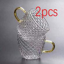 12个/6个/4个/2个套装 龙鳞纹玻璃杯，120毫升小茶杯，高档杯，威士忌杯，适用于茶、咖啡，居家、办公室、咖啡馆 - 無色 - 查看 11