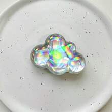 Cute 3D Laser Cloud Foldable Ring Holder - Multifunctional Phone Grip & Stand, Suitable For IPhone, Android Phones, Birthday, Gift For Family And Friends, Push-Pull Phone Grip, Phone Stand, Phone Accessory - Multicolor - View 12