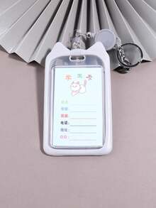 1pc Cute Cat Card Holder, Creative Keychain Pendant, Suitable For Campus Student Meal Card, Bus Card, Work ID Card, Travel Portable Card Holder - Set - View 6