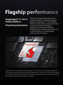 Xiaomi 小米平板7全球版，搭载骁龙7+第三代移动平台，11.2英寸3.2K 144Hz高清显示屏，分辨率3200 x 2136，运行小米HyperOS 2操作系统，配备8850mAh电池，支持45W涡轮快充。 - 灰色 - 查看 6