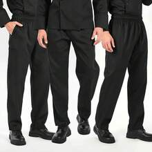 Limited Special Men's Chef Pants - Elastic Waist Cook Pants Kitchen & Restaurant SCWP - trắng - Xem 4