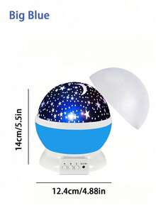 1pc LED Galaxy Lamp, Multi-Color Changing Lights, Portable With USB Cable, 360° Rotating Moon & Star Projector Desk Lamp, For Bedroom, Party Decor, Girls Birthday Gift - Multicolor - View 9