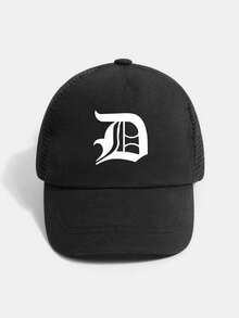 1顶个性化字母网眼棒球帽（1-3岁） - 字母可选A-Z，婴幼儿男女童休闲沙滩旅行防晒帽 - 黑色 - 查看 20