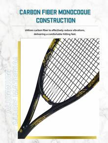 SALYWEE [Golden Dragon] Carbon Composite Tennis Racket | 50-60lbs Tension G2 Grip | Chinese Dragon Art Black/White Styles | Balanced Control & Power | Cultural Design Racket | Free Grip & Bag - Multicolor - View 5