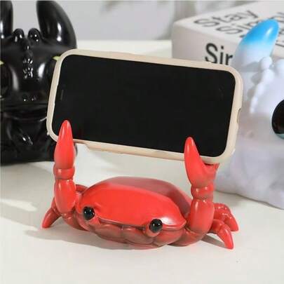 Weightlifting Phone Holder, Multifunctional Crab Pen Holder Desk Decor, Creative Unique Gift, Streaming Companion