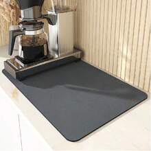 Kitchen * Restaurant * Water Absorbent Anti Slip Mat, Kitchen Sink And Dish Drain Mat, Soft Diatomaceous Earth Plate Drying Mat, Kitchen Counter Anti Slip Drainage Mat, High-Quality Coffee Machine Mat, Easy To Clean, Food Contact Safety, Durable - Multicolor - View 21