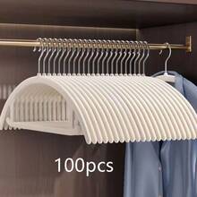 10pcs Flocked Clothes Hangers, Home Use, Non-Slip Seamless, Semi-Circular Design, Specially Designed For Organizing Clothes - Multicolor - View 21