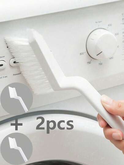 2pcs/4pcs Bathroom Corner Cleaning Brush Set, Suitable For Cleaning Bathroom Tiles, Floor, Windows, Windowsills And Car Corners. Small Brush Head Reaches Tight Spaces, Perfect For Cleaning Floor And Bathroom/Kitchen Tile Gaps.