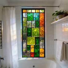 1/5 miếng phim dán kính mờ họa tiết hình học cổ điển, chất liệu PVC dính tĩnh điện, có thể tái sử dụng, thích hợp để trang trí cửa sổ và cửa kính phòng tắm, phòng học, phòng ngủ. - nhãn dán cửa sổ mờ - Xem 10