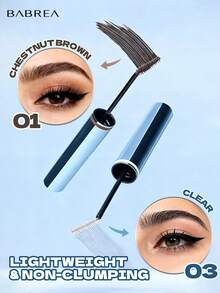 babrea 睫毛眉毛染色套装，专业速效染色套装，易于使用，效果自然，适合初学者和美发沙龙的DIY眉毛睫毛染色入门套装 - 01栗棕色 - 查看 8