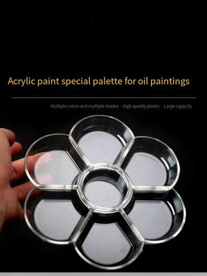 1/5/10pcs Color Mixing Palette, 10-Well Round Diameter White, Oil Painting Palette, Graffiti Art Tool, Washable