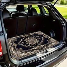 1 pieza Alfombra de maletero de estilo bohemio - Material de poliéster duradero, diseño impreso exquisito con intrincados patrones florales, adecuado para conductores diarios, camiones, sedanes, SUV, regalo de Navidad, uso en exteriores, alfombra de maletero | Estilo bohemio | Poliéster duradero - alfombrilla del maletero - Ver 7