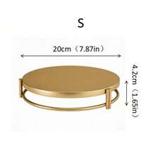 1pc/3pcs Set Gold Cake & Dessert Stand, Metal Cupcake Candy Display Tray, Suitable For Wedding, Birthday Party, Gathering - Multicolor - View 11