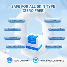 Disposable Face Towel,ISHOWBEST 60 Count Clean Face Towels,  Cotton Towelettes Disposable For Sensitive Skin, Skin Care, Makeup Remover, Facial Cleansing Wipe, 1 Pack - 10x12 Inch (60 Counts,1 Box) - 查看 5