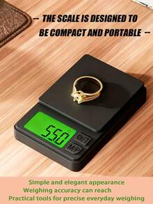 1pc Electronic Pocket Scale, 1000g Capacity, ABS Material, Can Measure Jewelry, Coins, Powder, Multi-Unit Conversion, Battery Powered (Battery Not Included), Wipe With Wet Cloth/Clean With Dry Cloth - Multicolor - View 2