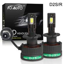 TOAUTO 2PCS 140W 60000LM D1S D2S D3S LED Headlights Universal Car Light Turbo LED Two-Sided CSP Chip 6000K Plug&Play - A - View 10