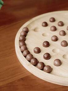 孔明象棋——一款单人策略游戏，棋子独立，便于训练。独立单人象棋孔明象棋木制玩具，经典独立菱形象棋，单人棋盘游戏，逻辑思维训练，休闲玩具，带收纳功能 - 彩色 - 查看 3