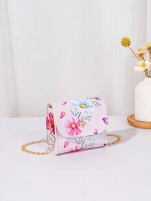 1 chiếc túi đeo chéo mini màu trơn dành cho bé gái, có ngăn đựng tai nghe, ví đựng tiền xu, túi đeo vai đựng son môi, thích hợp sử dụng hàng ngày, là lựa chọn quà tặng lý tưởng. - Nhiều màu - Xem 5