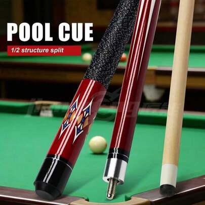 13mm Maple Wood Tip Billiard Cue Stick, Bohemian Style, Suitable For American Pool And Billiard Training