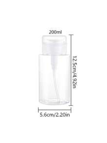 1pc Plastic Pump Dispenser Bottle, Liquid Press-Type Refillable Bottle, Suitable For Nail Polish Remover, Makeup Remover Etc., With Flip Cap, Convenient For Travel, Capacity 120mL-200mL, Christmas Holiday Gift - White - View 16