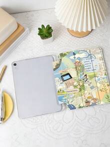 1 件装拼布图案彩绘平板电脑保护套，兼容 Mini4/Mini5/Mini6/Mini7/Air/Air2/9.7/10.2/10.5/Air4/Air5/10.9/Pro 11 英寸/第十代/Air 11 英寸 (M2)-2024/Pro 11 英寸 (M4)-2024/Air 11 英寸 (M3) 2025/(A16) 11 英寸第十一代 2025，Galaxy Tab A8 10.5 英寸 2022。产品特点：不含触控笔，内置触控笔插槽，三折支架，TPU 软边保护，磁吸式睡眠/唤醒功能，清新/优雅/文艺/可爱/趣味/治愈/个性化设计，带触控笔插槽的三折平板电脑保护套 - 彩色 - 查看 5