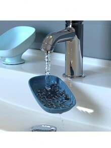 1pc Soap Dish With Strong Suction Cup, Removable Double-Layer Drainage Design Soap Holder, Suitable For Bathroom, Shower, Kitchen Sink, Bathtub, Toilet Plastic Soap Tray - Multicolor - View 7