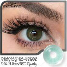 Soft  EYESHARE Natural Brown BRAZILGIRL Series, 2 Pieces Green  For Men And Women  For Makeup, In Shades Of Brown, Blue And Gray, For Annual Use, Shipped From Brazil - (No Prescription) - 綠色的 - 查看 1