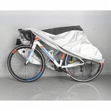 PUBAMALL Funda de Bicicleta - Resistente al Agua y Anti-- Cubiertas de Almacenamiento para Bicicletas de montaña y Carretera - plata y negro - Ver 2