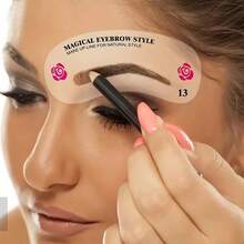 12pcs/Set Eyebrow Stencil, Eyebrow Shaping Tools, Reusable Eyebrow Template With Strap , Waterproof Eyebrow , 3 Minutes Makeup, Eyebrow Trimmer - Multicolor - View 8