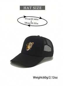 1pc Fashion Animal Sponge Cap Leopard Head Printing Adult Truck Driver Hat Baseball Hat Fishing Hat Funny Gift Hat For Men And Women Spring And Summer - A - View 5