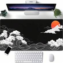 Tấm lót chuột chơi game cỡ lớn họa tiết sóng Nhật Bản, thảm trải bàn chơi game, phụ kiện máy tính, tấm lót bàn phím và chuột, thảm văn phòng, tấm lót mở rộng - Chuột Pad - Xem 11