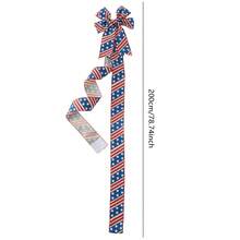 6 Pcs 4th Of July Cabinet Bows Star Striped Print Ribbon Cabinet Bows, Reusable Hanging Decor For Kitchen Cabinet Doors  Drawers - Blue - View 7
