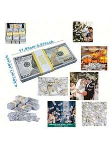 300pcs Prop Money, Used For Movies, Videos, Birthday Parties, Valentine's Day, New Year, Weddings, And Holiday Items (Note: Only For Prop Use) - 多色 - 查看 5