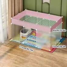 Modular Pet Fence, Large Space Plastic Cage, Escape-Proof Design, Suitable For Puppies, Kittens, Guinea Pigs, Ferrets, Rabbits And Other Small Pets - Assembled Version - View 4